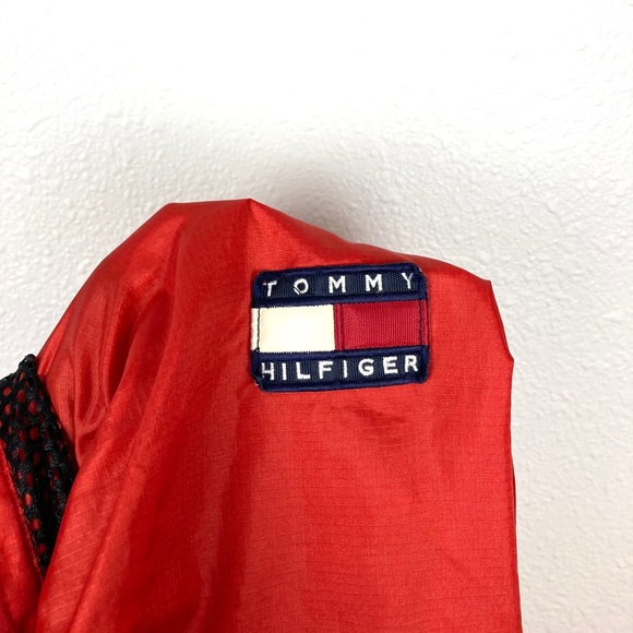 VTG Tommy Hilfiger Red Logo Windbreaker Sz M - Picture 11 of 11